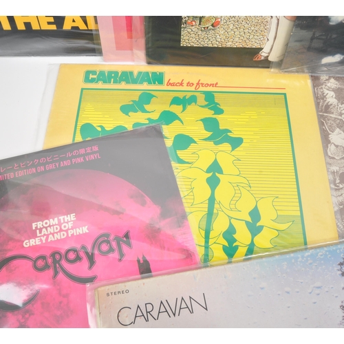 418 - Caravan - A collection of 20th century Caravan progressive rock vinyl LP records. The collection to ... 