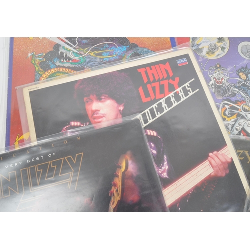 419 - Thin Lizzy - A collection of 20th century Thin Lizzy hard rock vinyl LP records. The collection to i... 