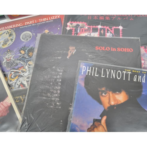 419 - Thin Lizzy - A collection of 20th century Thin Lizzy hard rock vinyl LP records. The collection to i... 