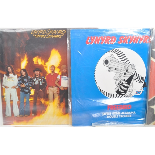 423 - Lynyrd Skynyrd - A collection of 20th century Lynyrd Skynyrd southern rock vinyl LP records. The col... 