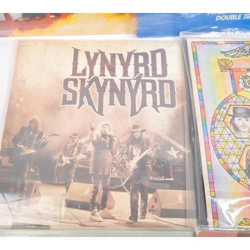 423 - Lynyrd Skynyrd - A collection of 20th century Lynyrd Skynyrd southern rock vinyl LP records. The col... 