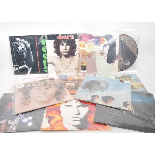 426 - The Doors - A collection of twelve 20th Century 1960s/1970s The Doors record LP vinyl albums. To inc... 