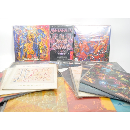 435 - Carlos Santana - A collection of 20th century Santana pop rock vinyl LP records. The collection to i... 