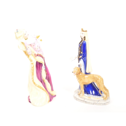 44 - Royal Doulton - Two porcelain china limited edition Royal Doulton figurines to include: Eleanor of A... 