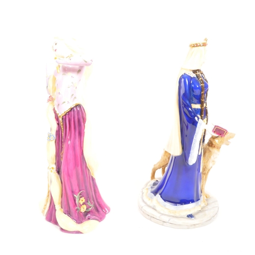 44 - Royal Doulton - Two porcelain china limited edition Royal Doulton figurines to include: Eleanor of A... 