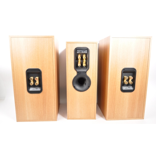 441 - Bowers & Wilkins - A collection of B&W oak cased Hi-Fi audio speakers. The collection consisting of ... 