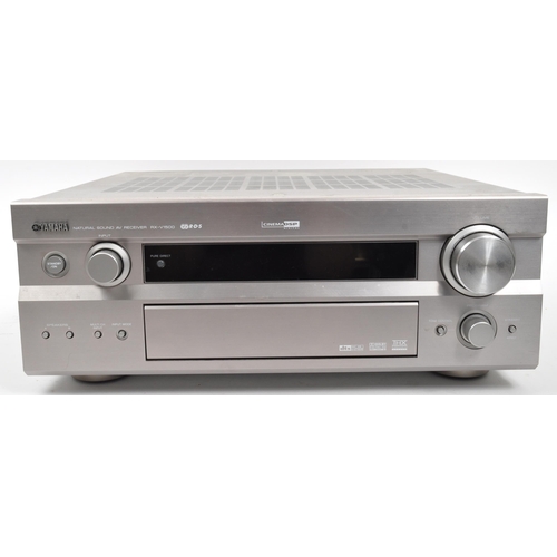 444 - Yamaha - A vintage Yamaha RX-V1500 theatre AV Audio Visual Ampli-Tuner receiver. In silver colourway... 