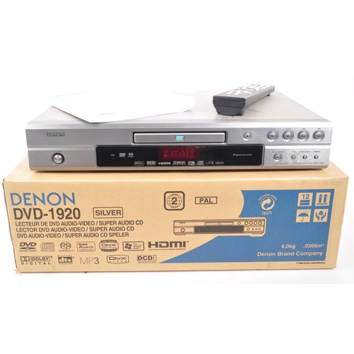 445 - Denon - A vintage Denon AV DVD / CD player. The lot featuring a Denon DVD-1920 Audio Video / Super A... 