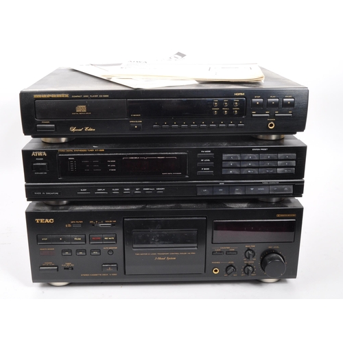 446 - A vintage 20th century Hi-Fi audio stacking system. The collection to feature a Marantz DC-63SE CD p... 