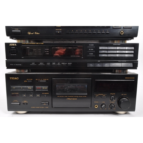 446 - A vintage 20th century Hi-Fi audio stacking system. The collection to feature a Marantz DC-63SE CD p... 