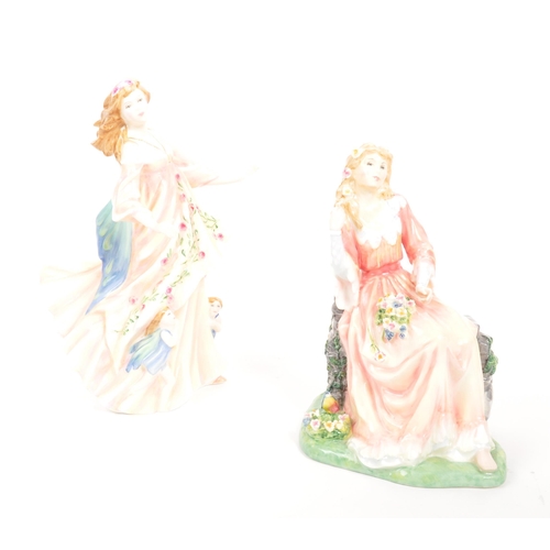 50 - Royal Doulton - Two porcelain china limited edition Royal Doulton figurines from the Shakespeare Lad... 