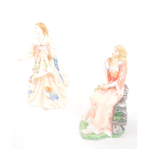 50 - Royal Doulton - Two porcelain china limited edition Royal Doulton figurines from the Shakespeare Lad... 