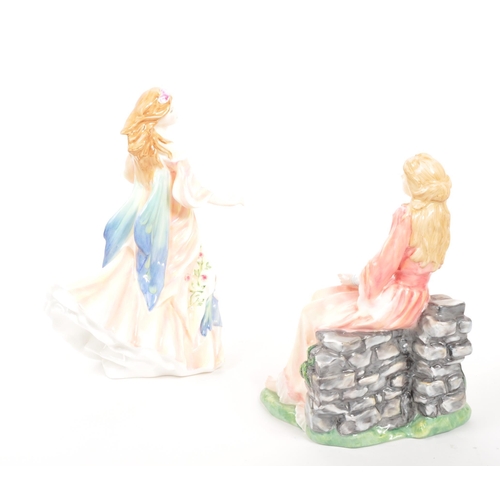 50 - Royal Doulton - Two porcelain china limited edition Royal Doulton figurines from the Shakespeare Lad... 