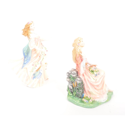 50 - Royal Doulton - Two porcelain china limited edition Royal Doulton figurines from the Shakespeare Lad... 