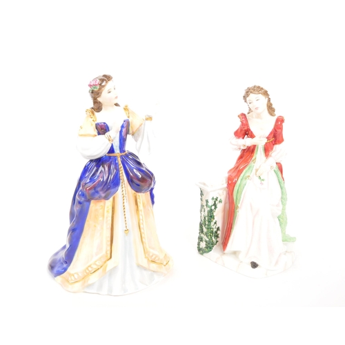 51 - Royal Doulton - Two porcelain china limited edition Royal Doulton figurines from the Shakespeare Lad... 