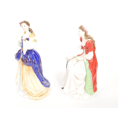 51 - Royal Doulton - Two porcelain china limited edition Royal Doulton figurines from the Shakespeare Lad... 