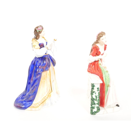 51 - Royal Doulton - Two porcelain china limited edition Royal Doulton figurines from the Shakespeare Lad... 