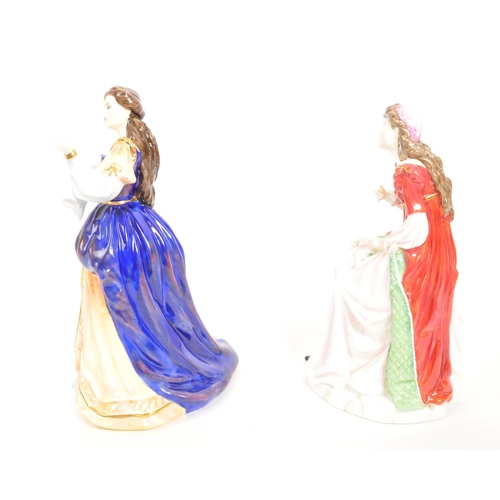 51 - Royal Doulton - Two porcelain china limited edition Royal Doulton figurines from the Shakespeare Lad... 