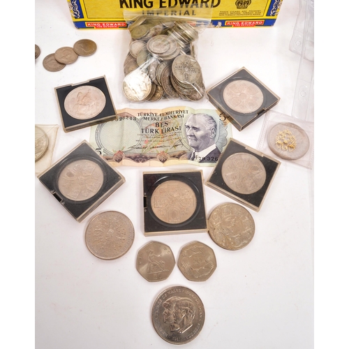 538 - Numismatic Interest - A large collection of British and Foreign 19th and 20th century coins. The col... 