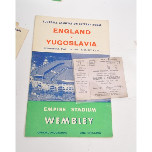 540 - England Football - Sporting interest - A collection of mid 20th century England international footba... 