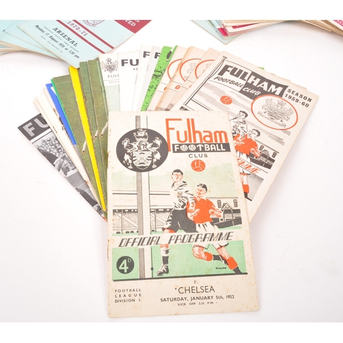 544 - Sporting Interest - A large collection of mid 20th century West Ham and Fulham London football club ... 