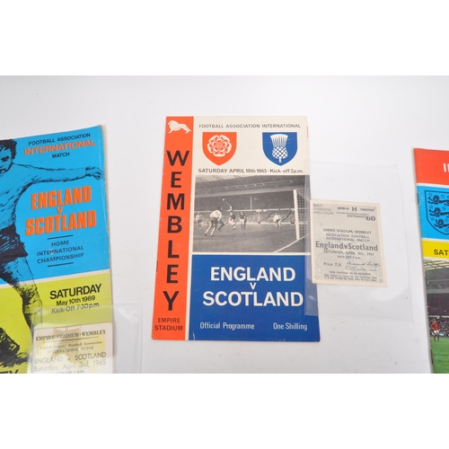 545 - Sporting Interest - A collection of six mid 20th century England Vs Scotland international football ... 