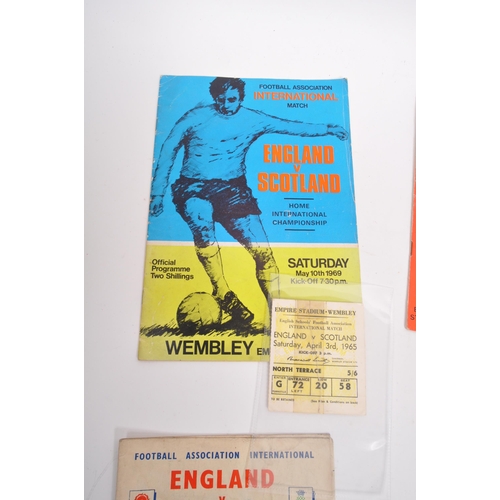 545 - Sporting Interest - A collection of six mid 20th century England Vs Scotland international football ... 