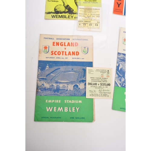 545 - Sporting Interest - A collection of six mid 20th century England Vs Scotland international football ... 