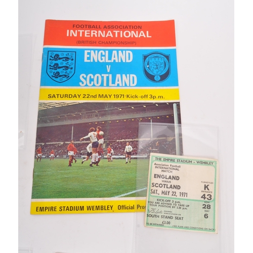 545 - Sporting Interest - A collection of six mid 20th century England Vs Scotland international football ... 