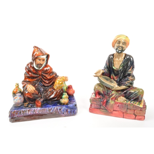 55 - Royal Doulton - Two 20th Century vintage porcelain china Royal Doulton figurines comprising of The P... 