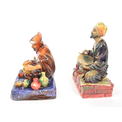 55 - Royal Doulton - Two 20th Century vintage porcelain china Royal Doulton figurines comprising of The P... 