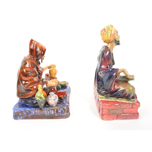 55 - Royal Doulton - Two 20th Century vintage porcelain china Royal Doulton figurines comprising of The P... 