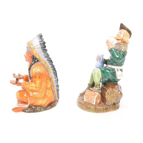 56 - Royal Doulton - Two 20th Century vintage porcelain china Royal Doulton figurines to include The Chie... 