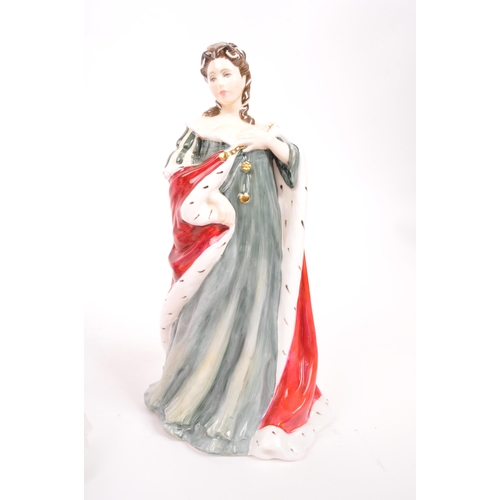 76 - Royal Doulton - Two porcelain china limited edition Royal Doulton figurines from the Queens of the R... 