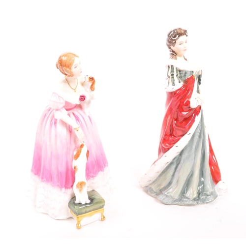 76 - Royal Doulton - Two porcelain china limited edition Royal Doulton figurines from the Queens of the R... 