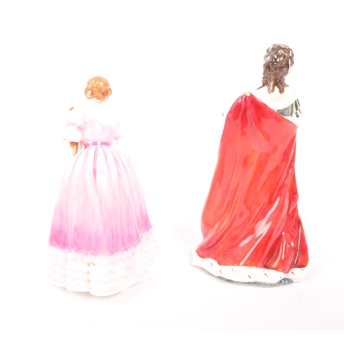 76 - Royal Doulton - Two porcelain china limited edition Royal Doulton figurines from the Queens of the R... 