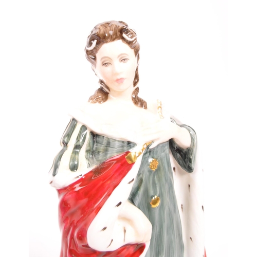 76 - Royal Doulton - Two porcelain china limited edition Royal Doulton figurines from the Queens of the R... 