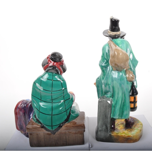 87 - Royal Doulton - Two porcelain china Royal Doulton figurines comprising of The Mask Seller HN2103 and... 