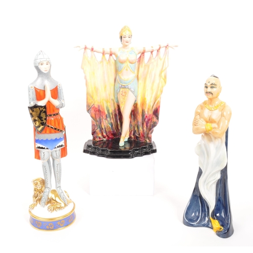 88 - Royal Doulton - Two porcelain china Royal Doulton figurines comprising of The Genie HN2989 and Sir E... 