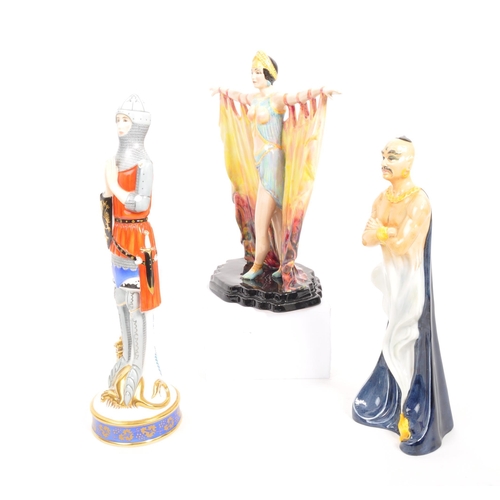 88 - Royal Doulton - Two porcelain china Royal Doulton figurines comprising of The Genie HN2989 and Sir E... 