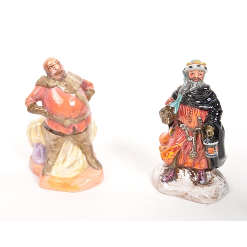 92 - Royal Doulton - A collection of seven miniature porcelain china Royal Doulton figurines. Comprising ... 