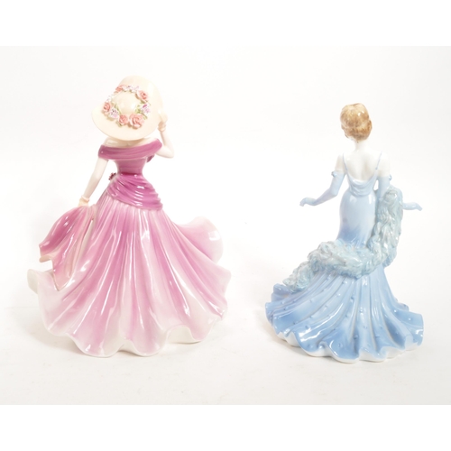 108 - Coalport - Two contemporary Coalport Ladies of Fashion porcelain figures. The collection to include ... 