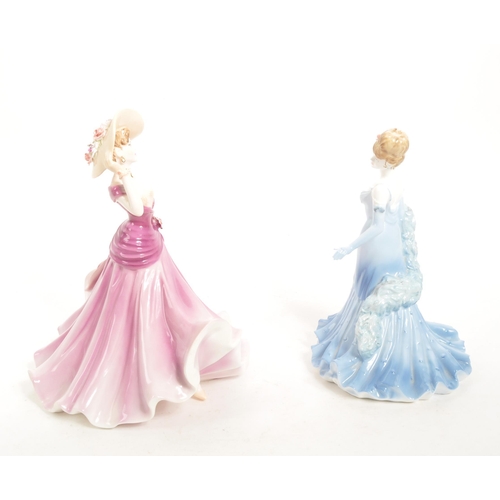 108 - Coalport - Two contemporary Coalport Ladies of Fashion porcelain figures. The collection to include ... 