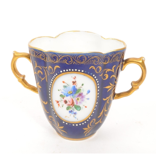 109 - Dresden - 19th Century porcelain china 'Augustus Rex' AR teacup and another teacup and saucer. The t... 