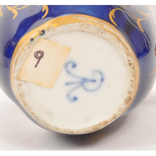 109 - Dresden - 19th Century porcelain china 'Augustus Rex' AR teacup and another teacup and saucer. The t... 