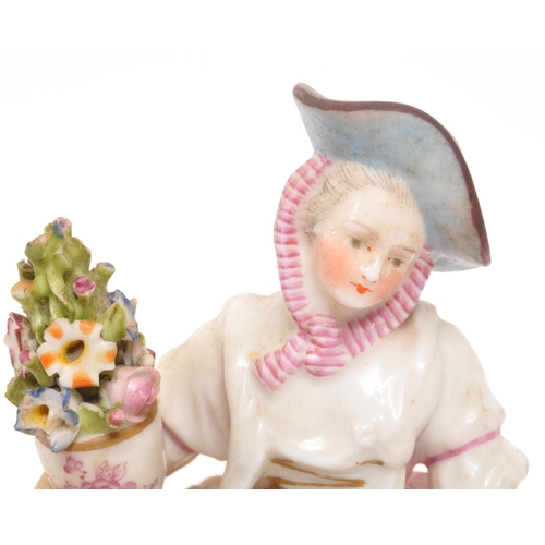 115 - Believed Meissen - A 19th Century German porcelain china believed to be Meissen lady figurine. The l... 