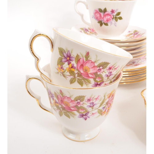 121 - Colclough & Queen Anne - Two vintage 20th century part tea services sets. Comprising of cake sta... 