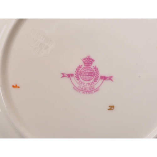 129 - Mintons - A mid Century porcelain bone china Mintons tea service in the Marlow pattern. Comprising o... 