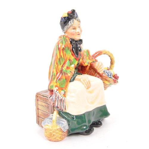 137 - Royal Doulton - A 20th Century vintage porcelain china Royal Doulton figurine ' The Old Lavender Sel... 