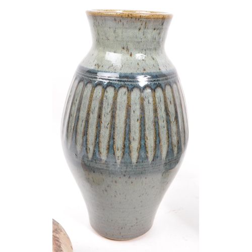 149 - Wootton Courtenay / Clevedon - A collection of ceramic studio art pottery comprising of jug and vase... 